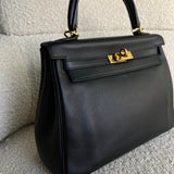 CHANEL Handbag Hermes Kelly 25 Black GHW -Knockoff
