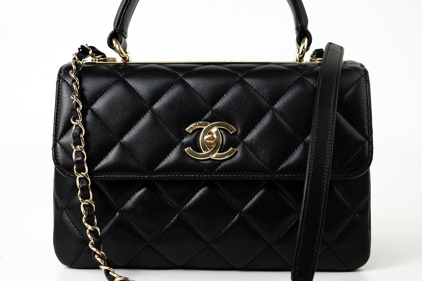 CHANEL Handbag Lambskin Quilted Trendy CC Small Light Gold Hardware -Knockoff
