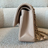 CHANEL Handbag Light Beige Lambskin Quilted Classic Double Flap Small Light Gold Hardware -Knockoff
