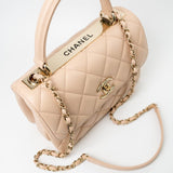 CHANEL Handbag Light Beige Lambskin Quilted Trendy CC Small LGHW -Knockoff
