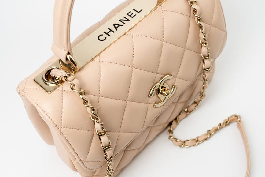 CHANEL Handbag Light Beige Lambskin Quilted Trendy CC Small LGHW -Knockoff
