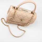 CHANEL Handbag Light Beige Lambskin Quilted Trendy CC Small LGHW -Knockoff
