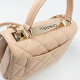 CHANEL Handbag Light Beige Lambskin Quilted Trendy CC Small LGHW -Knockoff
