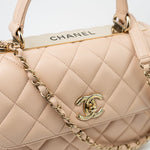 CHANEL Handbag Light Beige Lambskin Quilted Trendy CC Small LGHW -Knockoff
