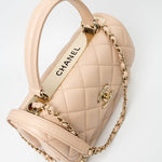 CHANEL Handbag Light Beige Lambskin Quilted Trendy CC Small LGHW -Knockoff
