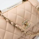 CHANEL Handbag Light Beige Lambskin Quilted Trendy CC Small LGHW -Knockoff
