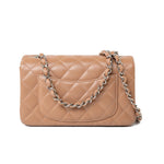 CHANEL Handbag Light Caramel Lambskin Quilted Mini Rectangular Flap Silver Hardware -Knockoff
