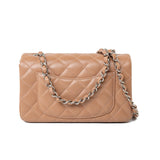 CHANEL Handbag Light Caramel Lambskin Quilted Mini Rectangular Flap Silver Hardware -Knockoff
