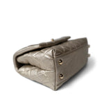 CHANEL Handbag Metallic 20A Metallic Aged Calfskin Quilted Mini Coco Handle Light Gold Hardware -Knockoff
