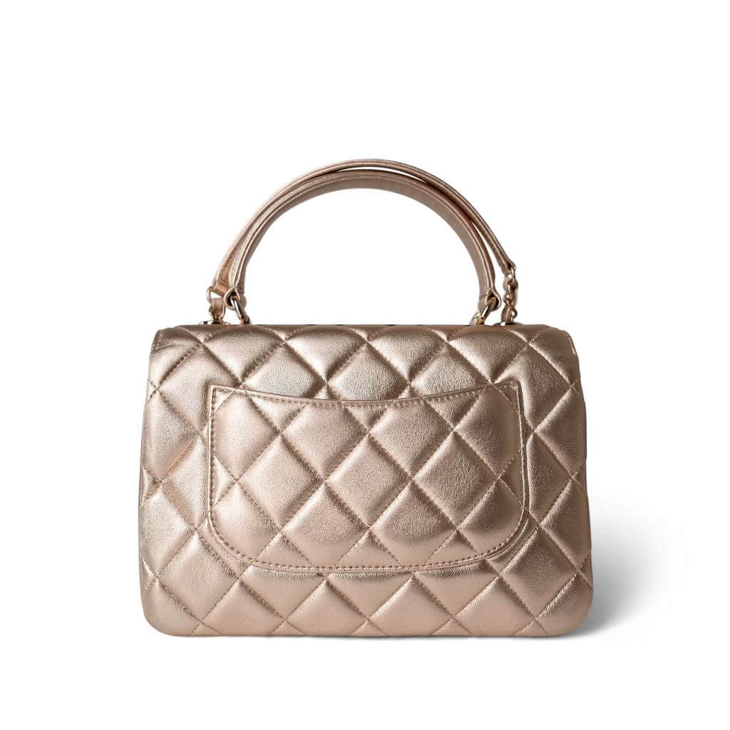 CHANEL Handbag Metallic Lambskin Quilted Trendy CC Small -Knockoff
