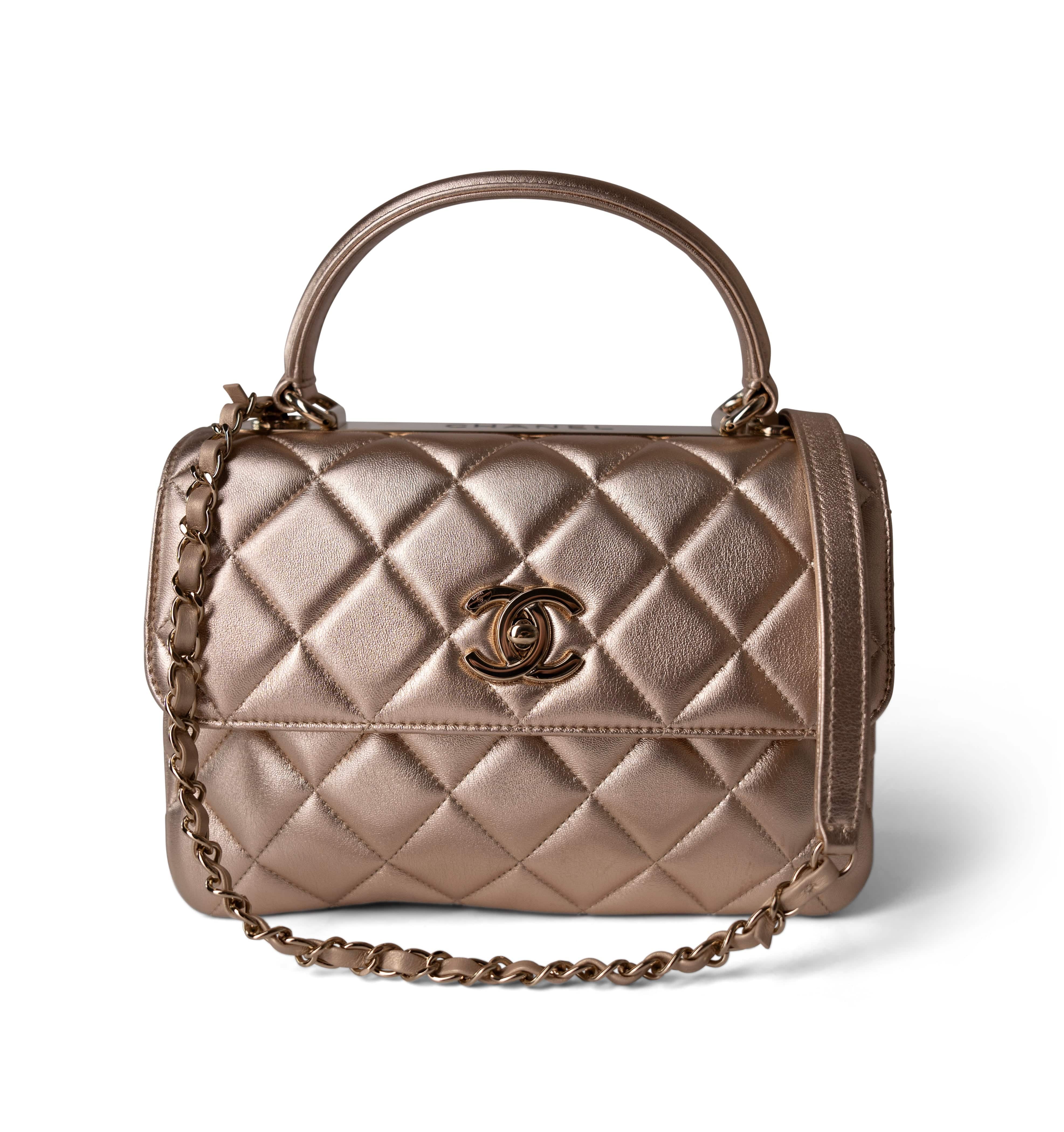 CHANEL Handbag Metallic Lambskin Quilted Trendy CC Small -Knockoff
