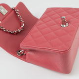 CHANEL Handbag Mini Square Pink Lambskin Quilted Flap SHW -Knockoff
