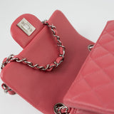 CHANEL Handbag Mini Square Pink Lambskin Quilted Flap SHW -Knockoff
