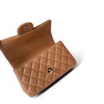 CHANEL Handbag Mini Top Handle / Beige 23P Dark Beige Lambskin Quilted Mini Top Handle LGHW -Knockoff
