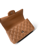 CHANEL Handbag Mini Top Handle / Beige 23P Dark Beige Lambskin Quilted Mini Top Handle LGHW -Knockoff
