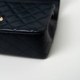 CHANEL Handbag Navy Blue Lambskin Quilted Mini Rectangular Flap Bag LGHW -Knockoff
