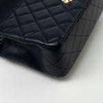 CHANEL Handbag Navy Blue Lambskin Quilted Mini Rectangular Flap Bag LGHW -Knockoff
