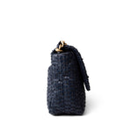 CHANEL Handbag Navy Navy Raffia Quilted 19 Flap Small Mixed Hardware -Knockoff
