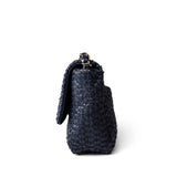 CHANEL Handbag Navy Navy Raffia Quilted 19 Flap Small Mixed Hardware -Knockoff
