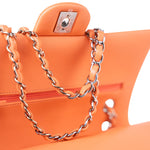 CHANEL Handbag Orange 21S Neon Orange Lambskin Quilted Classic Flap SWH -Knockoff
