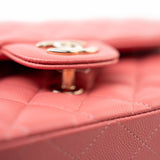 CHANEL Handbag Pink 18S Pink Caviar Medium Quilted Classic Double Flap Light Gold Hardware -Knockoff
