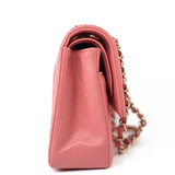 CHANEL Handbag Pink 18S Pink Caviar Medium Quilted Classic Double Flap Light Gold Hardware -Knockoff
