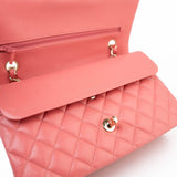 CHANEL Handbag Pink 18S Pink Caviar Medium Quilted Classic Double Flap Light Gold Hardware -Knockoff
