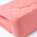 CHANEL Handbag Pink 18S Pink Caviar Medium Quilted Classic Double Flap Light Gold Hardware -Knockoff
