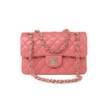 CHANEL Handbag Pink 18S Pink Caviar Quilted Classic Flap Small Light Gold Hardware -Knockoff
