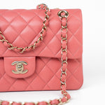 CHANEL Handbag Pink 18S Pink Caviar Quilted Classic Flap Small Light Gold Hardware -Knockoff
