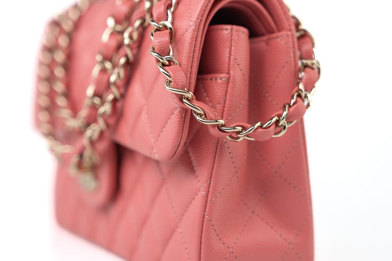 CHANEL Handbag Pink 18S Pink Caviar Quilted Classic Flap Small Light Gold Hardware -Knockoff
