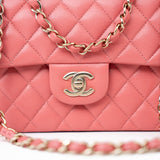 CHANEL Handbag Pink 18S Pink Caviar Quilted Classic Flap Small Light Gold Hardware -Knockoff
