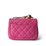 CHANEL Handbag Pink 20S Pink Lambskin Quilted Pearl Crush Mini Aged Gold Hardware -Knockoff
