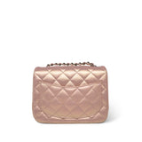 CHANEL Handbag Pink 21K Mini Pink Iridescent Square Lambskin Quilted Classic Flap SHW -Knockoff
