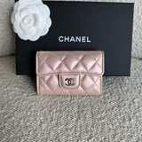 CHANEL Handbag Pink 21K Pink Iridescent Key Holder Wallet SHW -Knockoff
