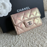 CHANEL Handbag Pink 21K Pink Iridescent Key Holder Wallet SHW -Knockoff
