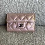 CHANEL Handbag Pink 21K Pink Iridescent Key Holder Wallet SHW -Knockoff
