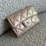 CHANEL Handbag Pink 21K Pink Iridescent Key Holder Wallet SHW -Knockoff
