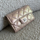 CHANEL Handbag Pink 21K Pink Iridescent Key Holder Wallet SHW -Knockoff
