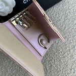 CHANEL Handbag Pink 21K Pink Iridescent Key Holder Wallet SHW -Knockoff
