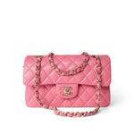 CHANEL Handbag Pink 21P Pink Caviar Quilted Classic Flap Small Light Gold Hardware -Knockoff
