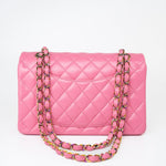 CHANEL Handbag Pink 21P Pink Lambskin Quilted Classic Flap Small Yellow Interior / Rainbow Hardware -Knockoff
