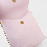 CHANEL Handbag Pink 21S Light Pink / Rose Clair Calfskin Quilted All About Pearls Small Hobo Bag -Knockoff
