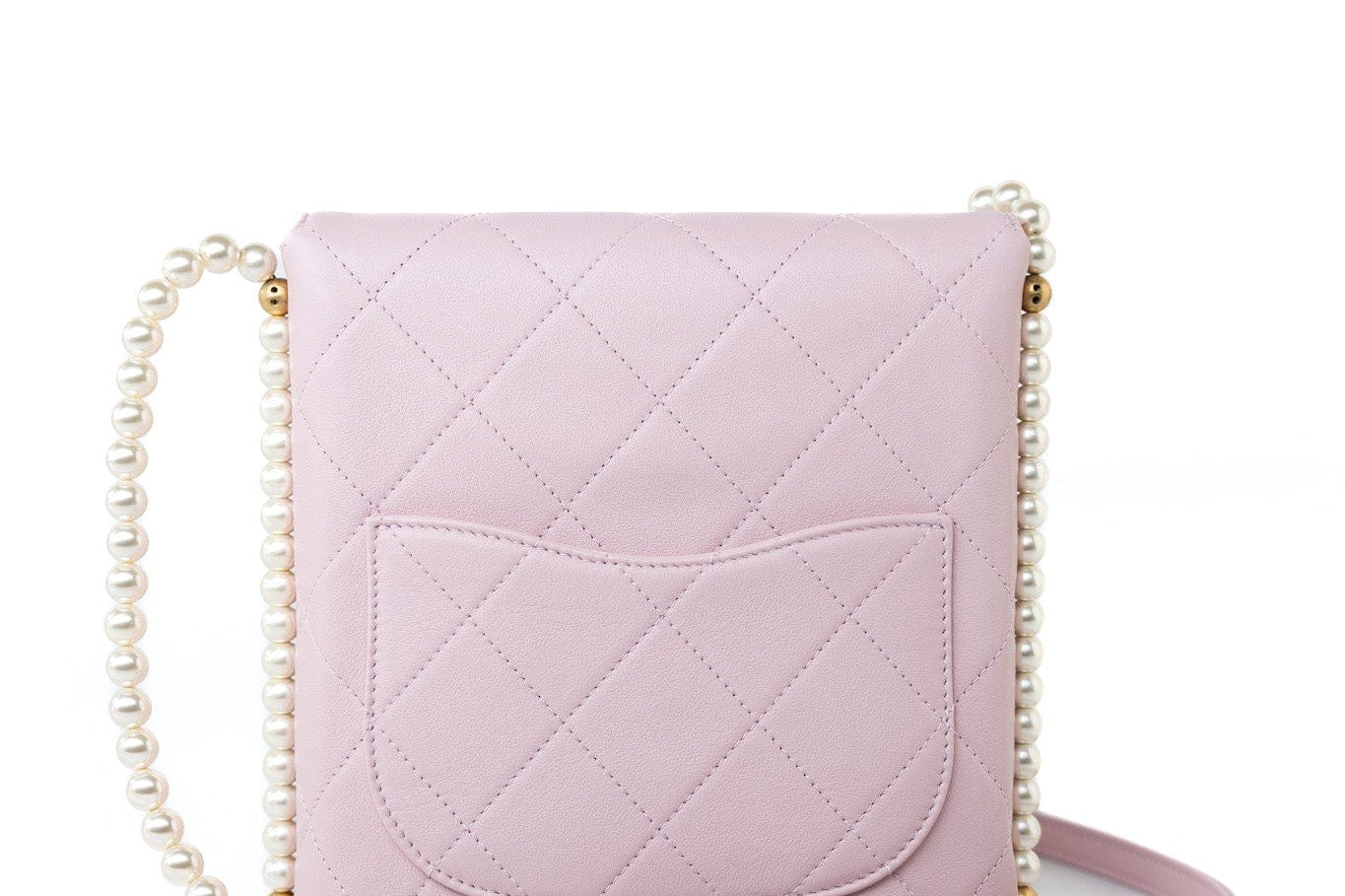 CHANEL Handbag Pink 21S Light Pink / Rose Clair Calfskin Quilted All About Pearls Small Hobo Bag -Knockoff
