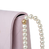 CHANEL Handbag Pink 21S Light Pink / Rose Clair Calfskin Quilted All About Pearls Small Hobo Bag -Knockoff
