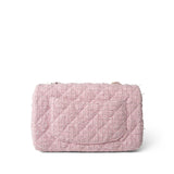 CHANEL Handbag Pink 21S Pink White Tweed Quilted Mini Rectangular Flap Light Gold Hardware -Knockoff
