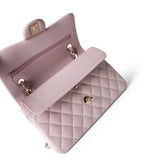 CHANEL Handbag Pink 21S Rose Clair Caviar Quilted Classic Flap Small Light Gold Hardware -Knockoff
