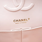 CHANEL Handbag Pink 22c Beige Caviar Quilted Classic Flap Light Gold Hardware -Knockoff
