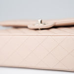 CHANEL Handbag Pink 22c Beige Caviar Quilted Classic Flap Light Gold Hardware -Knockoff
