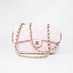 CHANEL Handbag Pink 22P Light Pink Caviar Quilted Flap Phone Holder with Classic Chain LGHW -Knockoff
